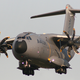 A view of the A400M showing the counter-rotating propellers